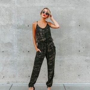 Come Here Camo Pocketed Jumpsuit